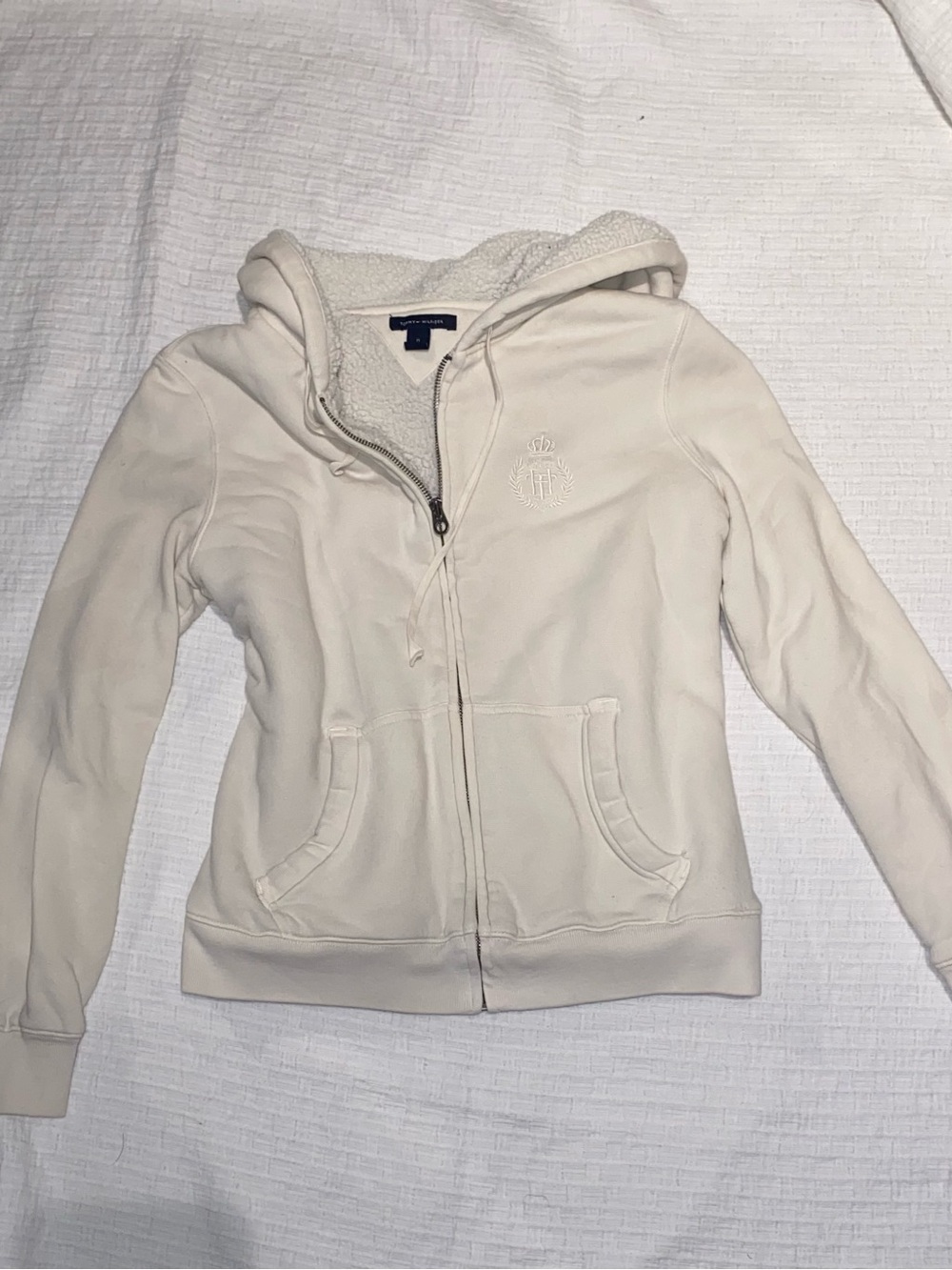 Y2K Preppy Tommy Fleece Lined Hoodie 100% Cotton